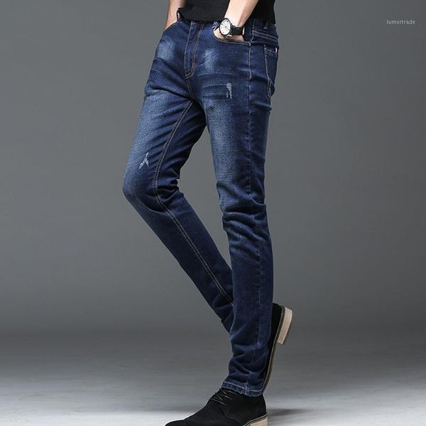 

men's jeans men slim elastic pants fashion pencil blue leisure1