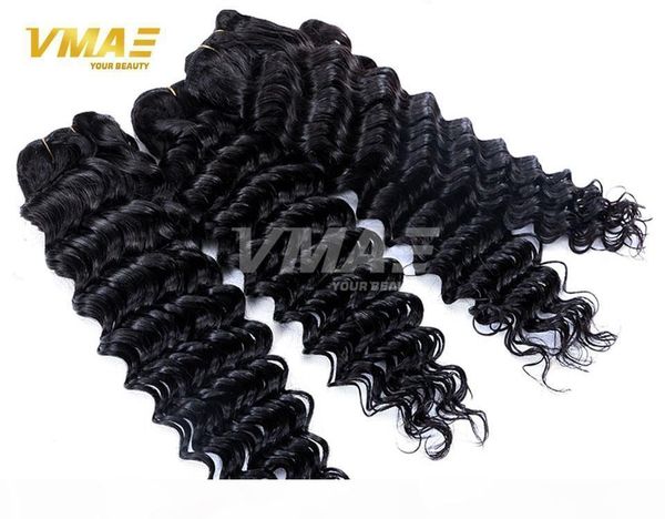 

brazilian human virgin deep wave brazilian hair weave bundles vmae hair weft products deep curly human hair extensions dhl opp, Black