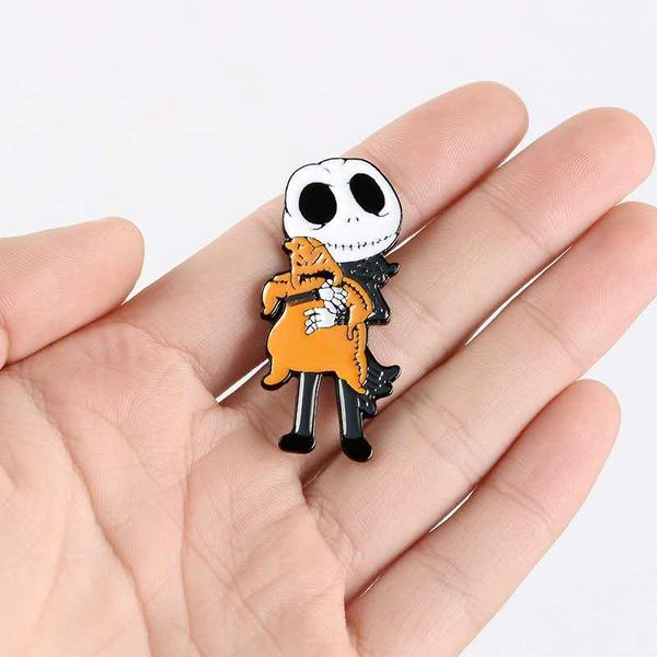 

pins, brooches hip-hop punk style dripping oil alloy enamel brooch christmas night horror skull ghost cartoon pin accessories1, Gray