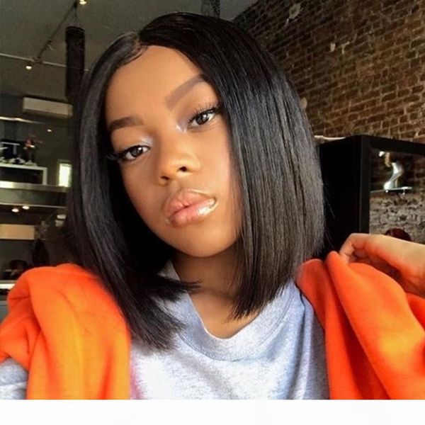 

brazilian bob lace front wigs, Black