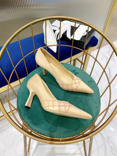 

spring and summer 2020 new shallow single shoes pointed high heels women's net red versatile fairy style mesh flat shoes women, Black