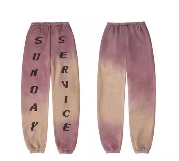 

2021 new kanye west cpfm sunday service tie-dyed jogger pants hiphop streetwear men sweatpants joggers trousers bbpf, Black