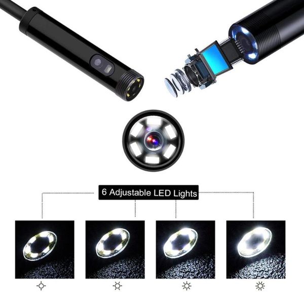 

cameras 5mp 1944p/1080p dual lens wifi endoscope double camera inspection borescope handheld microscope