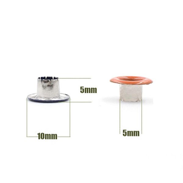 

1000 комплекты 5мм eyeletsinstall инструменты +0,10 цвета краска цвет металл заклепки. мозоли. металлические отверстия. multicolor металл ey