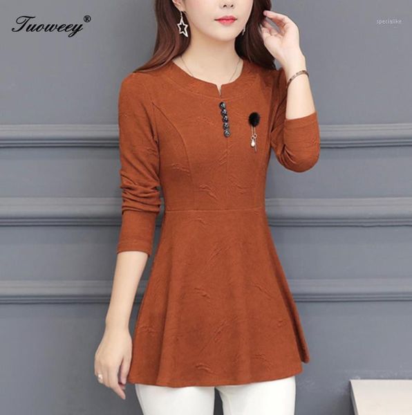 

2020 new arrival fashion autumn o-neck long sleeve solid long shirt female casual loose 5xl plus size elegant korea blouse1, White