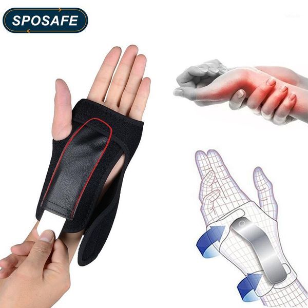 

wrist support sposafe 1pair brace for carpal tunnel tendonitis sprains weightlifting arthritis hand adjustable wrap1, Black;red