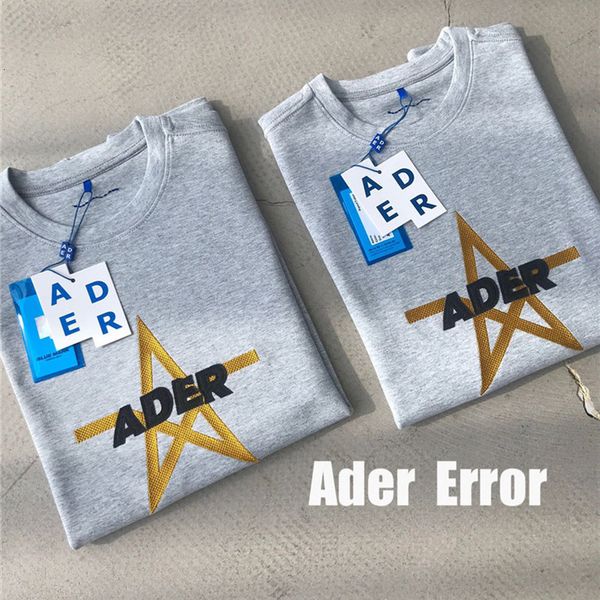

2021 new error stad t-shirt men women star embroidered sewing letter adererror tee ader q3oq, White;black