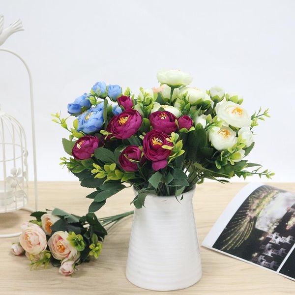 

flone artificial flowers silk roses artificial flowers for wedding fake home garden decoration accessories