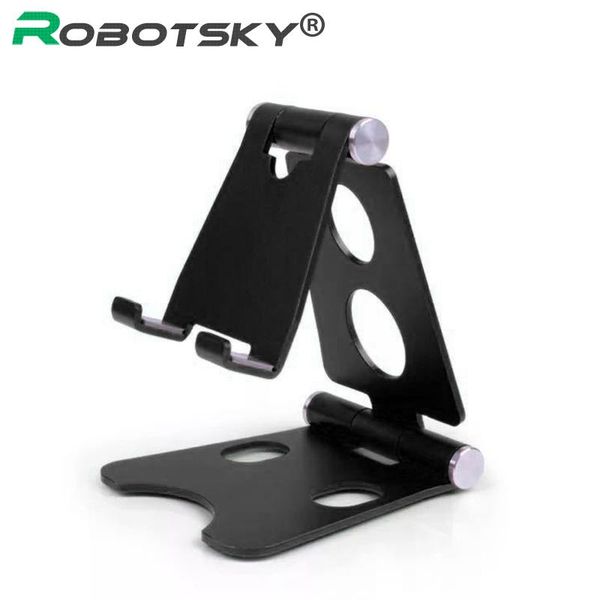 

robotsky universal adjustable mobile phone holder for huawei alloy phone stand desk tablet folding stand desktop