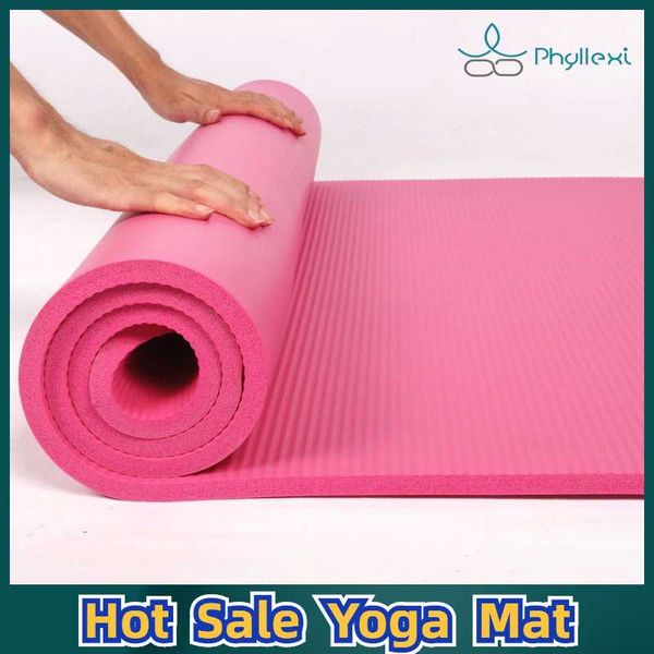 

yoga mats phyllexi mat thick double color non-slip fitness gym home tasteless pad 10mm nbr exercise