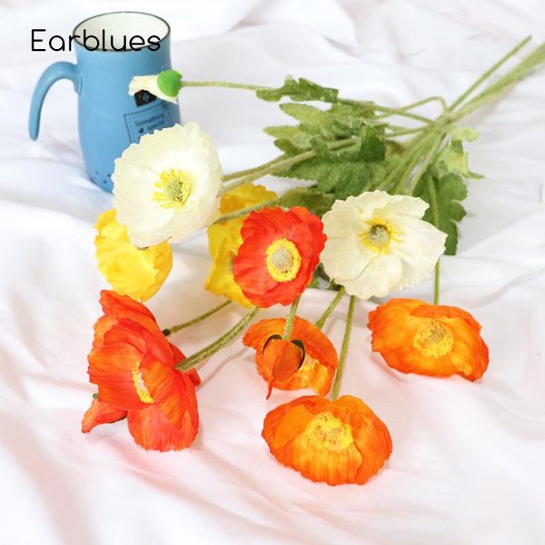 

decorative flowers & wreaths artificial flower poppy home party festive decoration wedding year accessories for vase arrangement