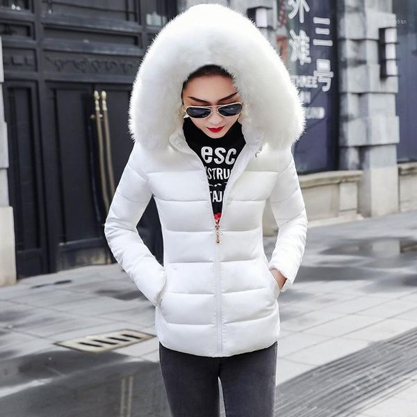 

fashion women 2020 new arrival slim parkas new plus size for women's cotton down parka with hooded coat warm winter jacket women1, Black