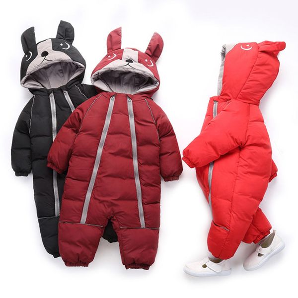 Loozykit bonito recém-nascido recém-nascido jaqueta jaqueta com capuz outerwear bebê menino meninas inverno novo engrossar casaco criança algodão morno romper lj201007