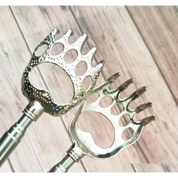 

durable stainless steel scratchers promot blood circulation bear claw type back scratcher extendable health supplies qylooo sweet07