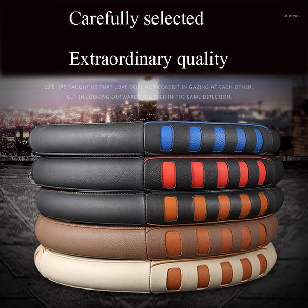 

automobile interior decoration accessories, automobile leather steering wheel cover, anti-skid protective cover steering wheel1