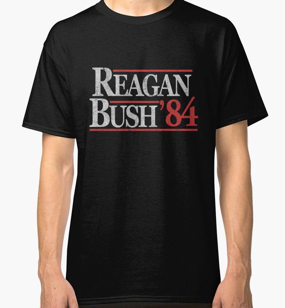 

vintage reagan bush 1984 men's black t shirt summer short sleeves new fashion t shirt new 2017 fashion sport hooded sweatshirt hoodie