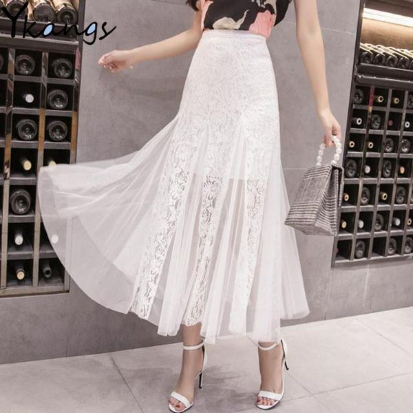 

women white black lace skirt high waist slim midi mermaid classy length skirts female package hip jupes falad office elegant1