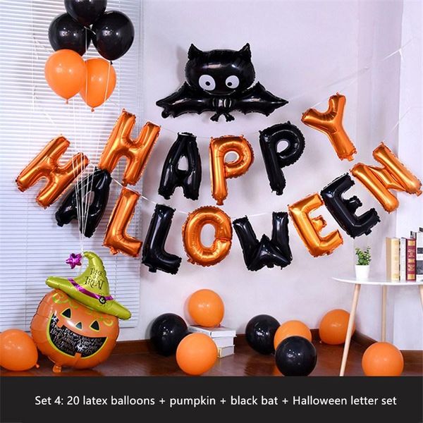 

halloween balloon ghost pumpkin decoration spider bat witch skull black foil balloon globos for halloween party decor supplies