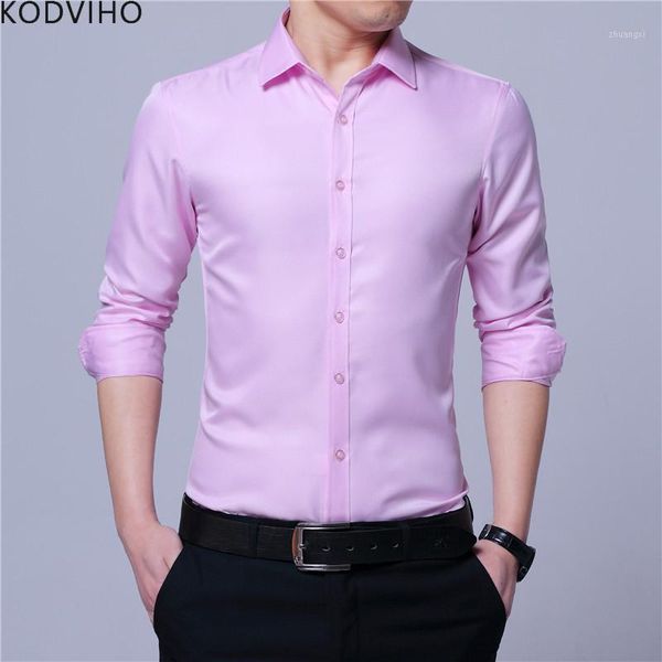

men shirt 2019 casual slim fit white shirts mens korean style long sleeve social camisa business office work formal pink camisas1, White;black