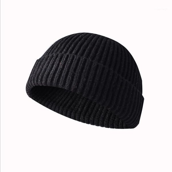 

2020 new autumn winter solid color watermelon knit wool hat cap snow cap1