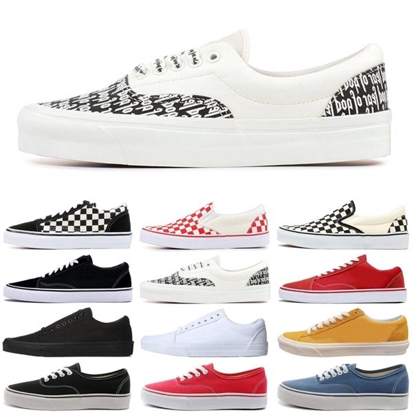 

старые кроссовки skool classic classas slip на мужчинах женщины повседневная обувь белый страх перед богом скейтборд скейтборд платформа men