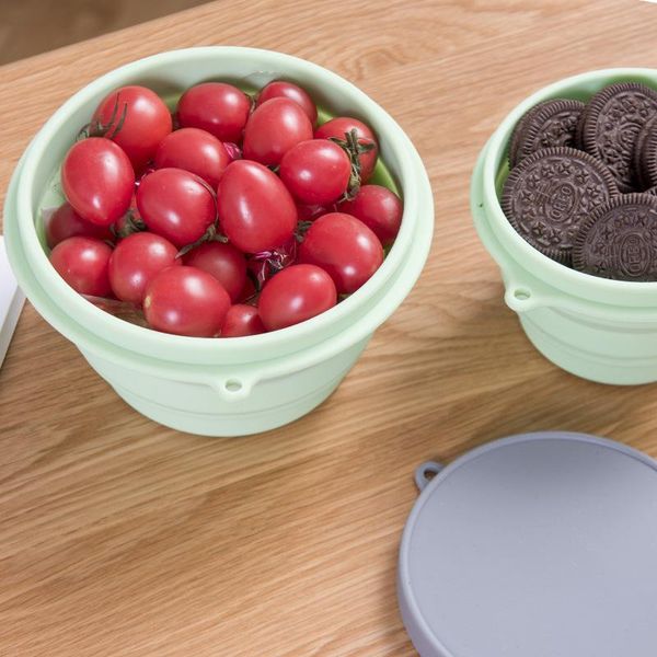 

tuuth sile lunch box portable folding bowl eco friendly matetial food container for picnic office workers school sqcfqj