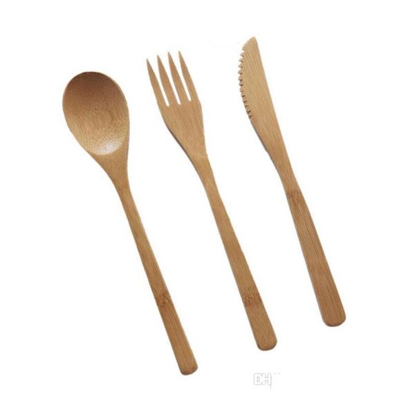 

9 designs bamboo cutlery set portable flatware knife fork spoon dinnerware set outdoor travel tablewa jllcjq lucky2005