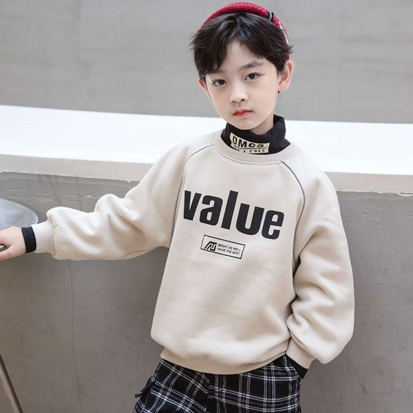 

wear children's plush sweater fake two-piece, Black
