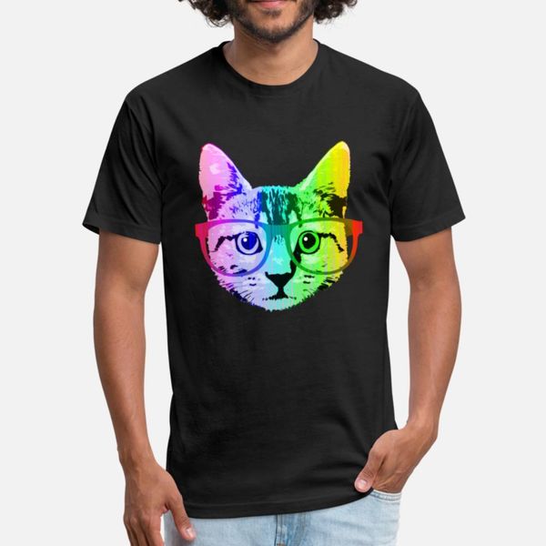 

funny rainbow cat t shirt comic vintage plus size tracksuit hoodie sweatshirt