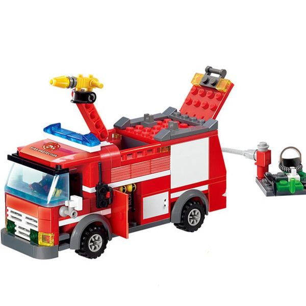 

206pcs city fire truck car model building blocks sets firefighter creator bricks playmobil educational toys for children qylgvq mywjqq
