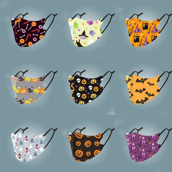 

reusable skull print washable breathable dustproof masks anti smog prective mask one size#691, Black
