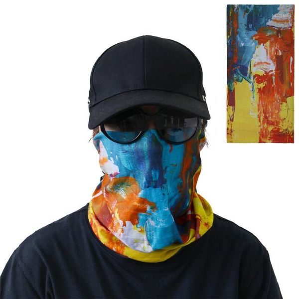 

cycling caps & masks 2021 outdoor scarf men women sun protection bandana neck gaiters riding hiking activities multi function bandanas1, Black