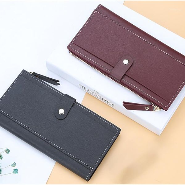 

women's wallet 2019 multi-color long pu wallet for women1, Red;black