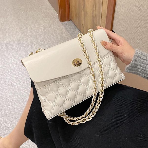 

unique design rhombus handbags 2020 autumn/winter new fashion messenger bag shoulder arm bag chain square width: 24cm