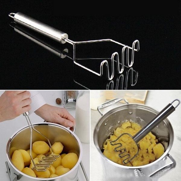 

stainless steel potatoes mud machine kitchen gadgets wavy shape pressure mud fruit vegetable tools potato puree mashed manual wmtcvp