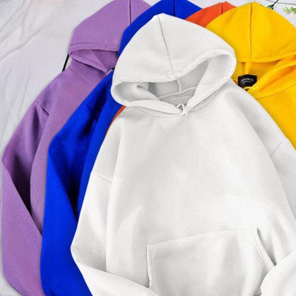 

plus velet solid color sweatshirts women harajuku colors oversize hoodie japanese korean style casual hooded pullover hoody, Black