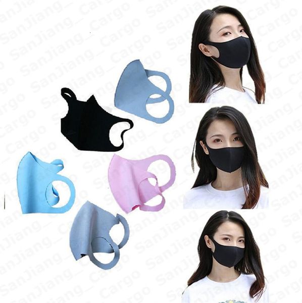 

face mask ultra thin ice silk summer breathable dust-proof reusable washable mask solid easy to breathe wome