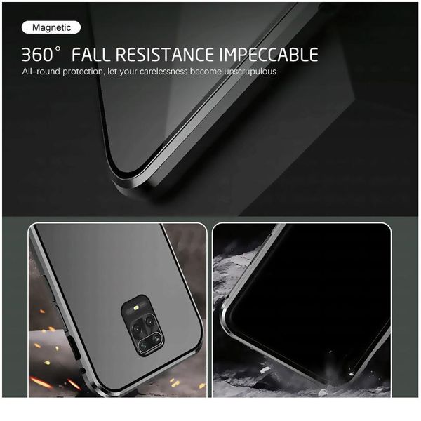 

full double sided glass magnetic case for xiaomi redmi note 10 8 7 pro case for redmi 9 8a bbypqo