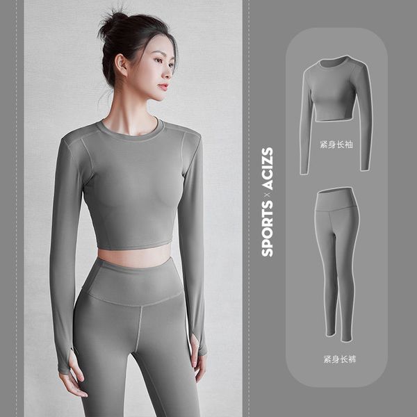 

yoga wear female summer professional high-end running gym beginner net red sports suit summer two thin section, White;red