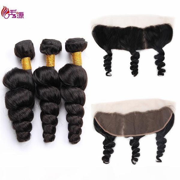 

loose wave remy human hair bundles with lace closure wholesale raw virgin indian hair bundles with 13x4 lace closure, Black;brown