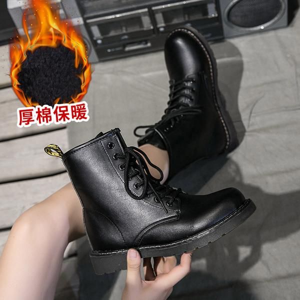 

rock shoes woman riding boots boots-women flat heel mid-calf booties women luxury designer low heels booties round toe lace up, Black