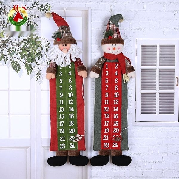

weol0 gold calendar countdown santa claus doll snowman three dimensional doll decal crown christmas supplies calendar 7dywv