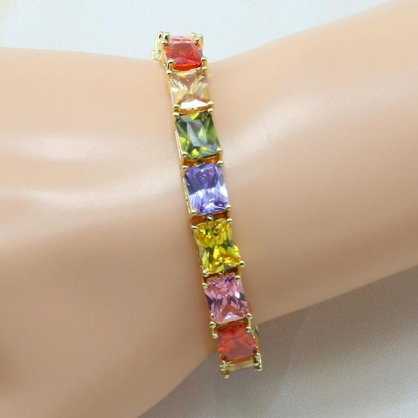 

women yellow gold plating fashion geometric style multi-style jewelry bracelet-j029, Black