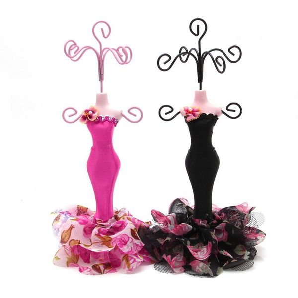 

lady mannequin holder earring bracelet necklace jewelry model display stand, Pink;blue