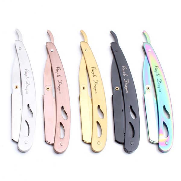 

classical men shaving and folding shaving knife straight stainless steel holder tools 5 colors