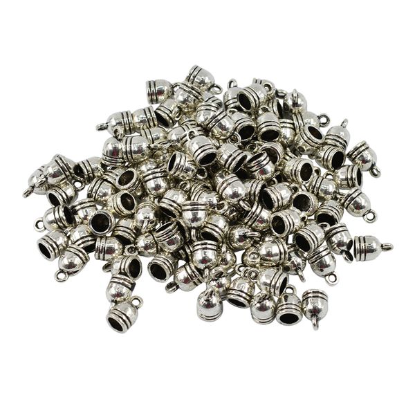 

100 pieces 5mm alloy bell shape end cap cord connector jewelry making findings