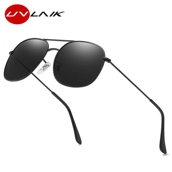 

sunglasses uvlaik classic square metal polarized men women sports outdoor beach fishing driving sun glasses uv400 goggles mirror, White;black