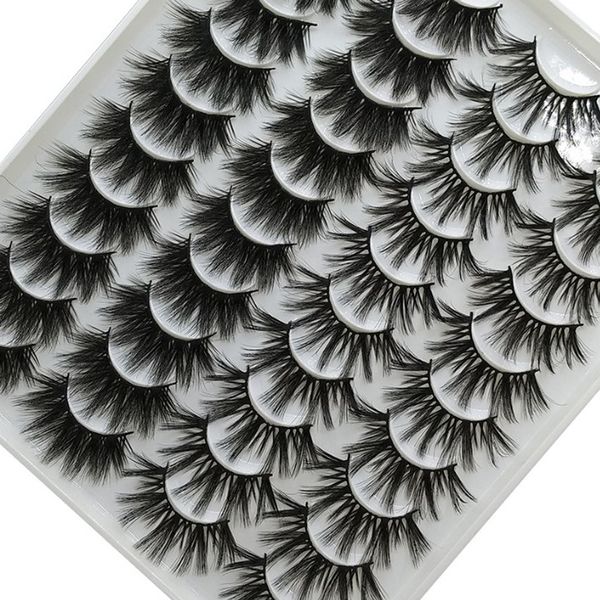 

20mm lashes natural false eyelashes 20pairs/box dramatic fluffy soft wispy volume cross reusable eyelash makeup #5d22+5d23