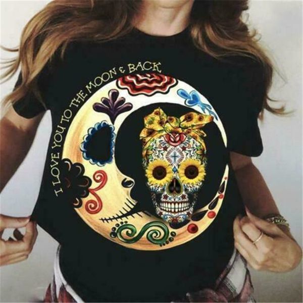 

skull lover i love you to the moon & back ladies cotton s 3xl quality hoodie designers t shirts sweatshirt
