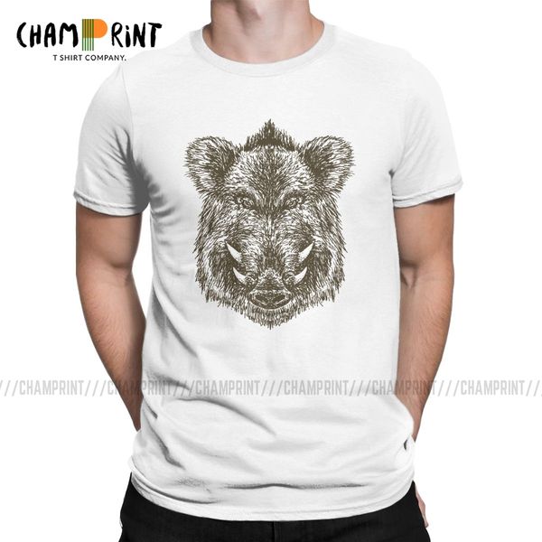 

sport men wild boar pig animal t shirt 100% cotton clothes humor short sleeve crew neck tees plus size t-shirt